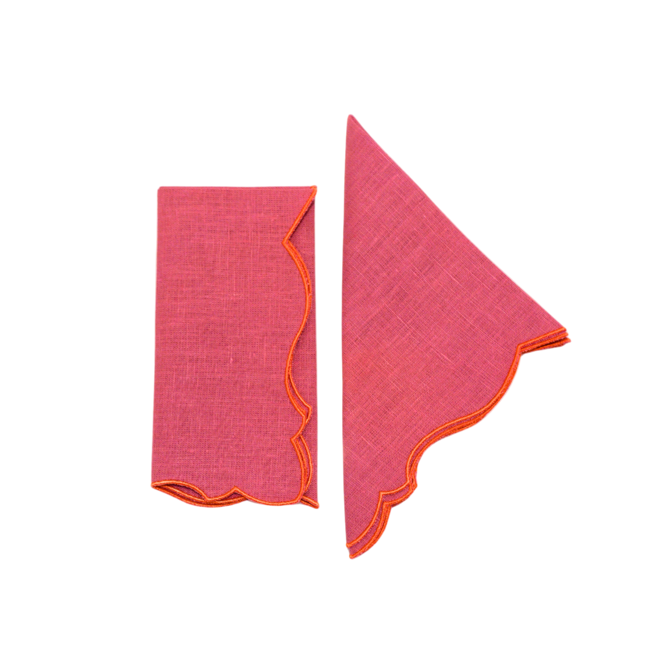 Angelina Linen Napkins, Cassis / Ambra