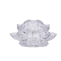 Floral Glass Candle Holder, Clear