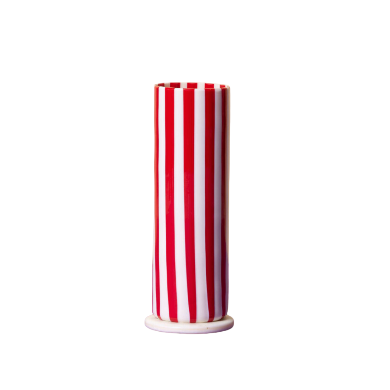Venice Striped Vase, Red