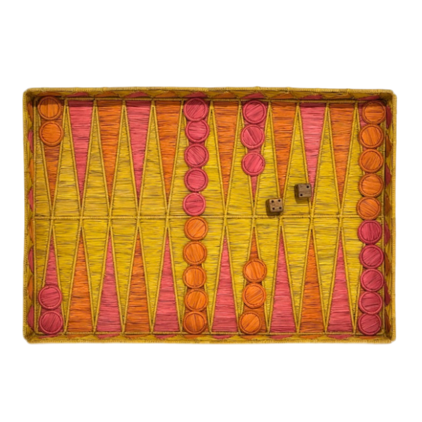Backgammon Set, Orange / Pink
