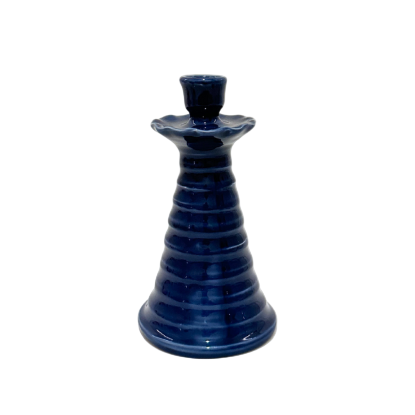 Ruffle Candleholder, Azul