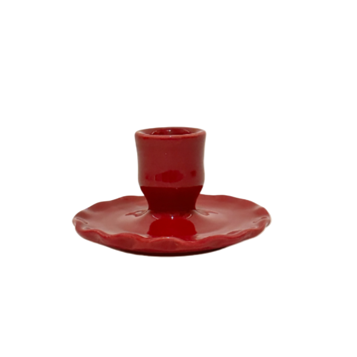 Frill Candleholder, Crimson