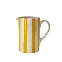 Salerno Jug, Bold Amber Stripe