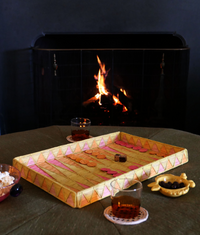 Backgammon Set, Orange / Pink