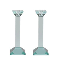 Pair of 9” Classy Crystal Candlesticks (Various Colors)