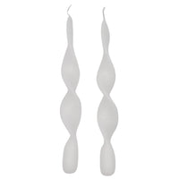 White Cotton Swirl Candle - Pack of 2