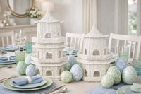 White Grand Wicker Pagoda (2 Sizes)