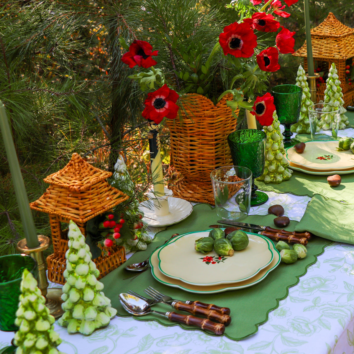 Winter-glow Pine Tree - Pair