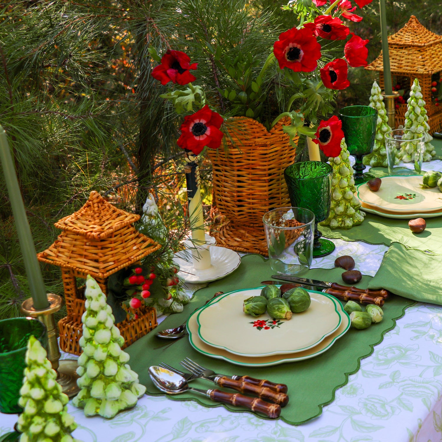 Winter-glow Pine Tree - Pair