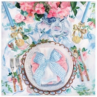 Blue Gingham – Fine Art Tablescape Print on Paper (Various Sizes)