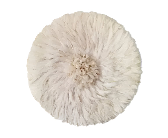 Ivory Juju Hat Handmade African Wall Decor - 16 Inches