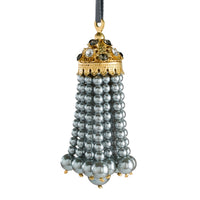 Hanging Ornament Pearl Tassel, Grey