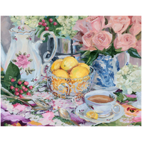 Lemon Tea No. 2 – Fine Art Tablescape Canvas Print (Various Sizes)