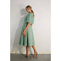 Flower Embossed Crop Top & Skirt Set