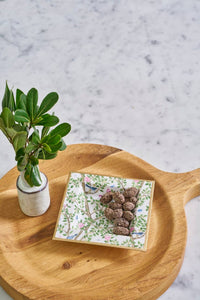 Elsie’s Garden Enameled Tori Trinket Tray – Blue & Pink