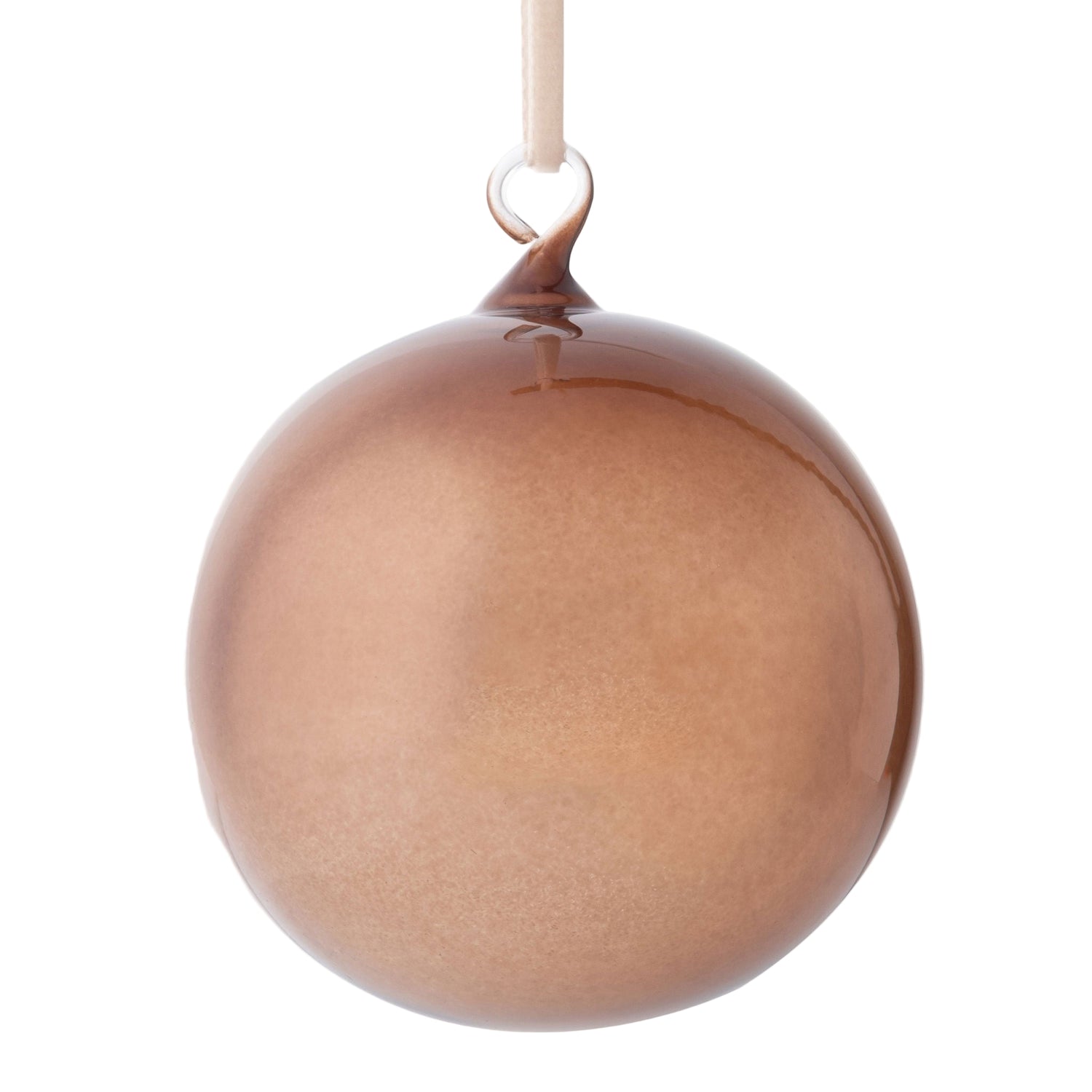 Glass Bubble Balls, Chocolate, Set of Three