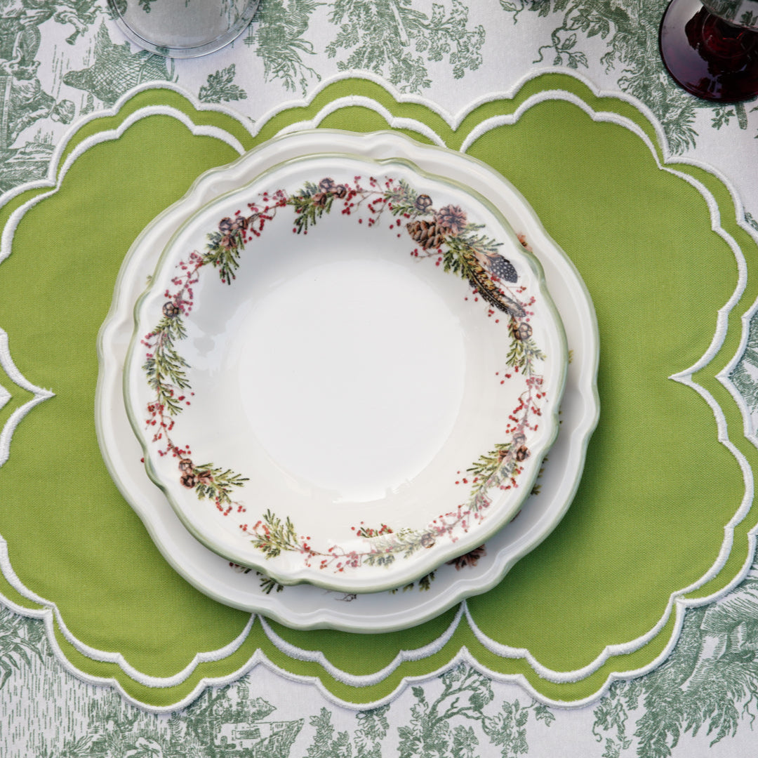 Aquelle Green Rectangle Fabric Placemat