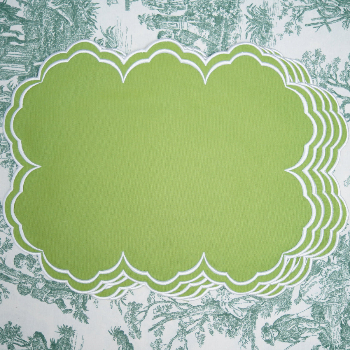 Aquelle Green Rectangle Fabric Placemat