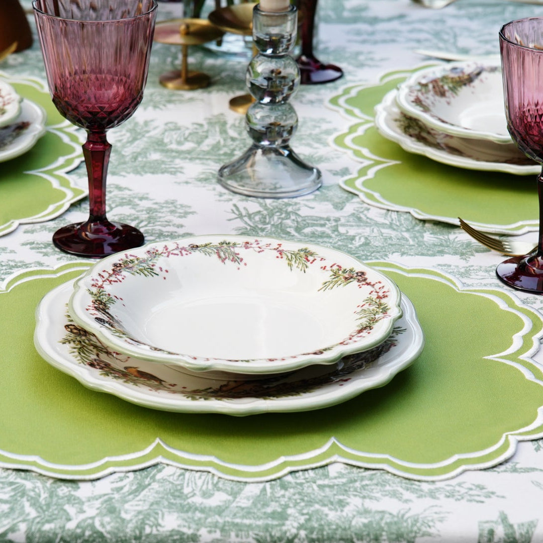 Aquelle Green Rectangle Fabric Placemat