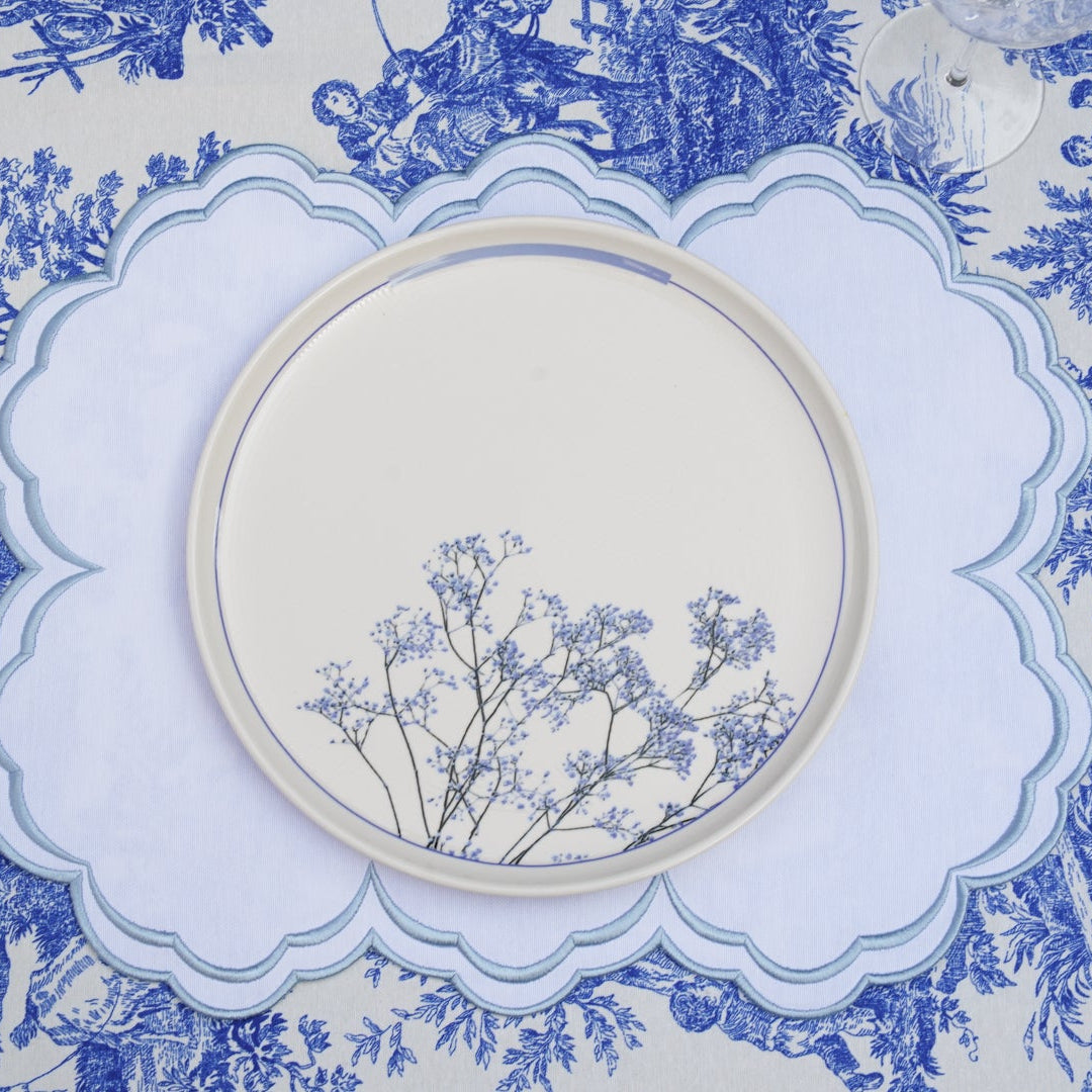 Aquelle White Rectangle Fabric Placemat