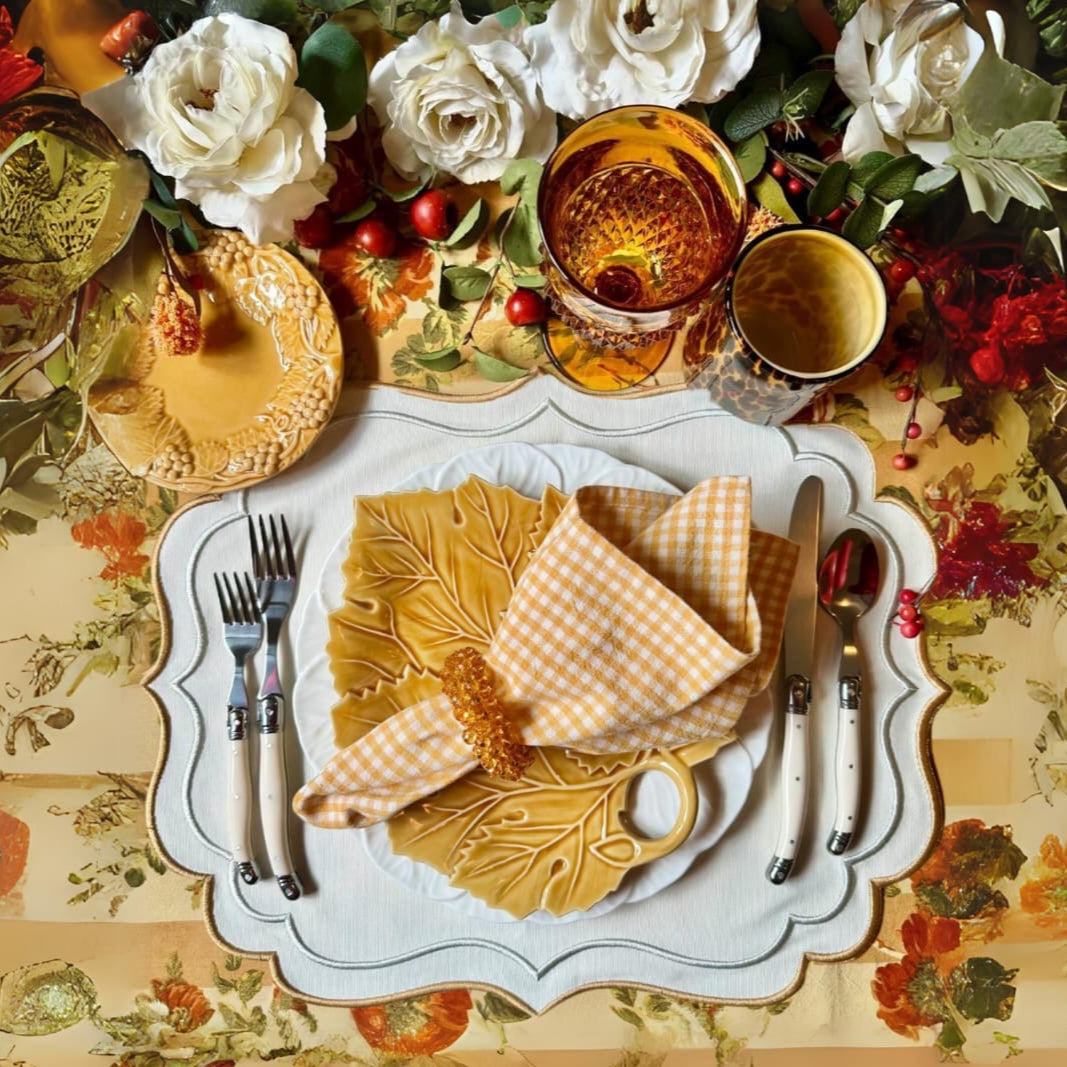 Arista Ivory Rectangle Fabric Placemat