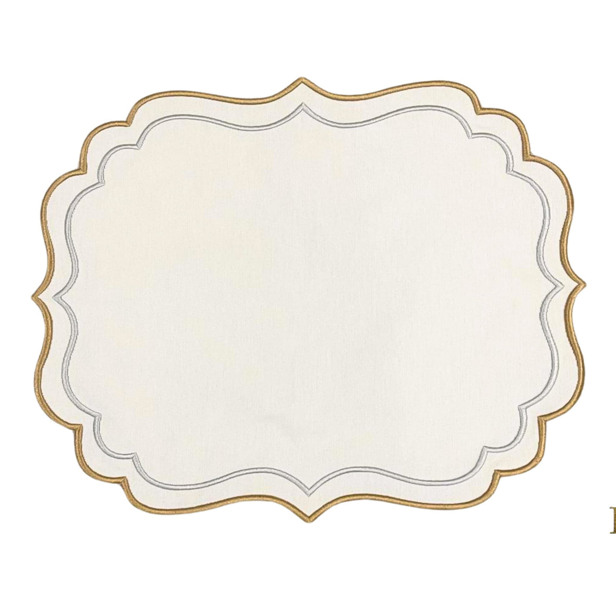 Arista Ivory Rectangle Fabric Placemat