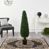 4’ Boxwood Topiary Artificial Tree UV Resistant (Indoor/Outdoor)