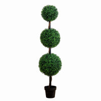 5’ Artificial Triple Ball Boxwood Topiary Tree (Indoor/Outdoor)