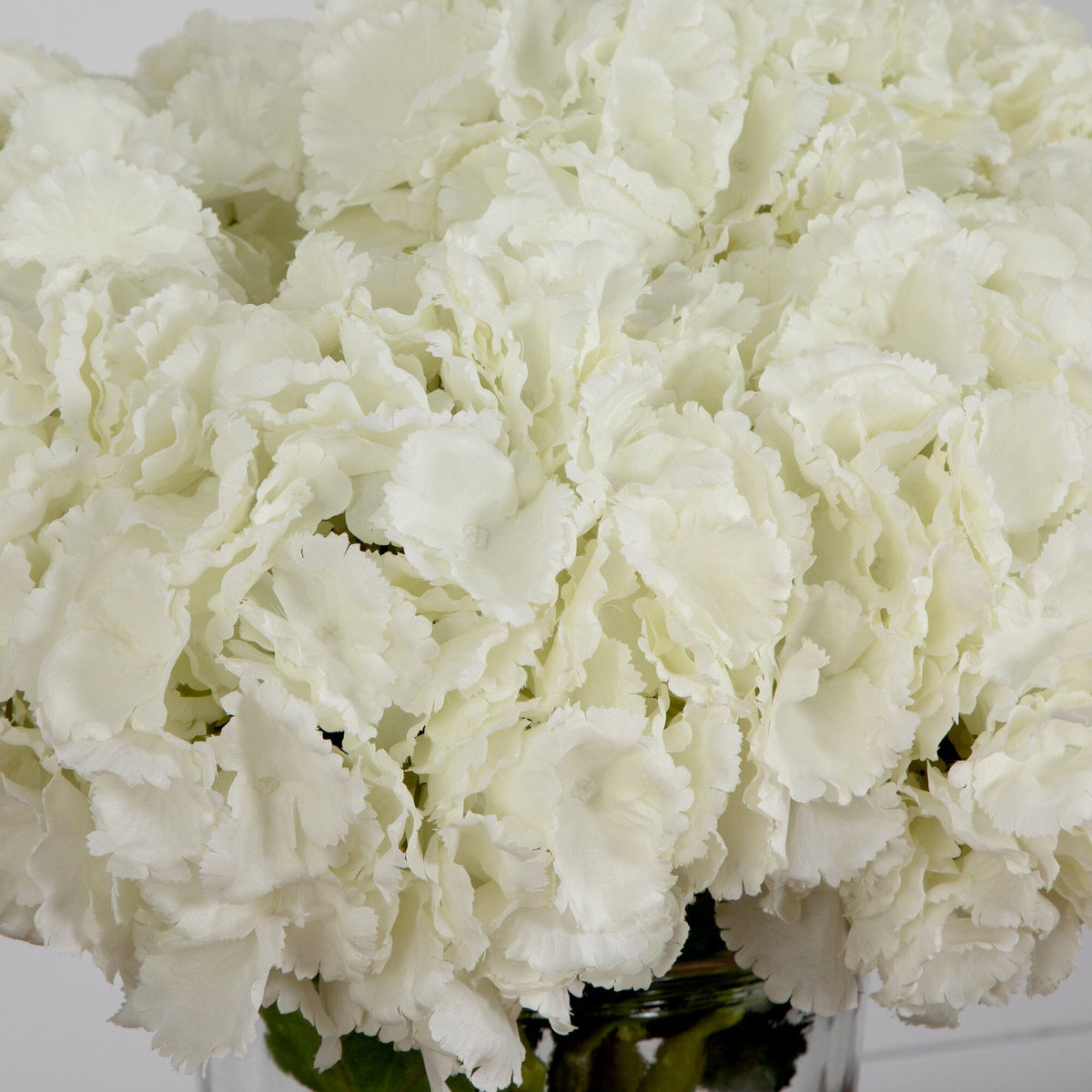 Signature Collection 18” Blooming Hydrangea Artificial Arrangement in Glass Vase (3 Colors)