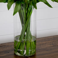 Signature Collection 26” Giant Tulip Artificial Arrangement in Glass Vase (various colors)