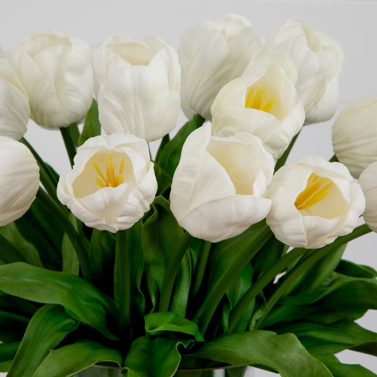 Signature Collection 26” Giant Tulip Artificial Arrangement in Glass Vase (various colors)