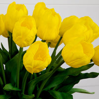 Signature Collection 26” Giant Tulip Artificial Arrangement in Glass Vase (various colors)
