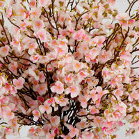 Signature Collection 27” Giant Cherry Blossom Artificial Arrangement in Glass Vase (Various Colors)