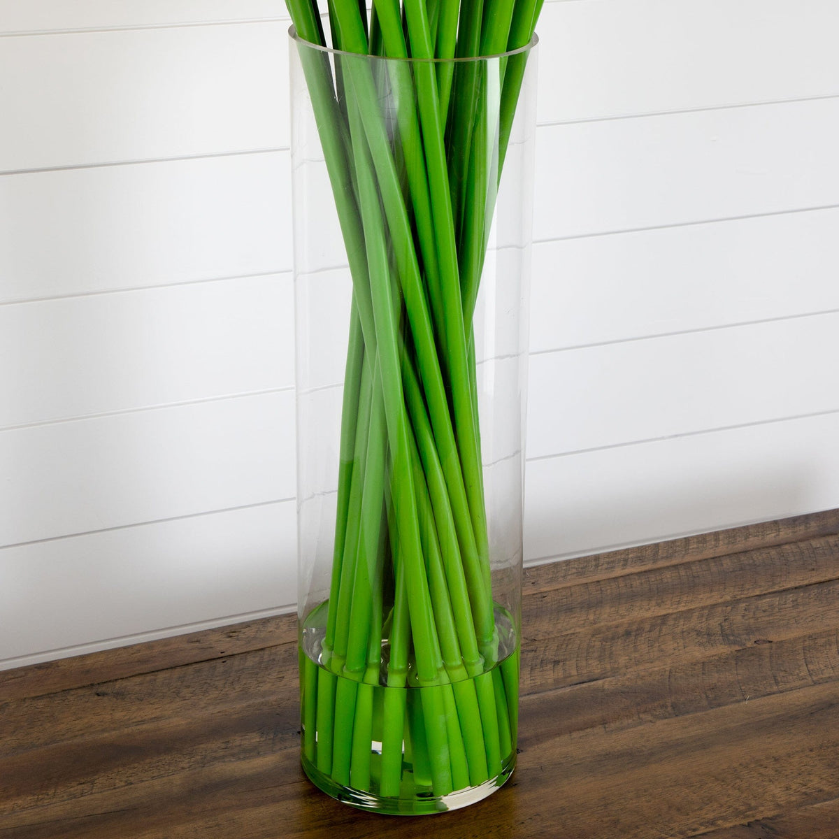Signature Collection 44” Gladiola Artificial Arrangement in Glass Vase (Various Colors)