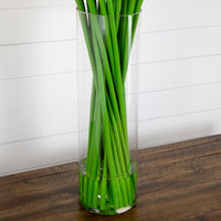 Signature Collection 44” Gladiola Artificial Arrangement in Glass Vase (Various Colors)