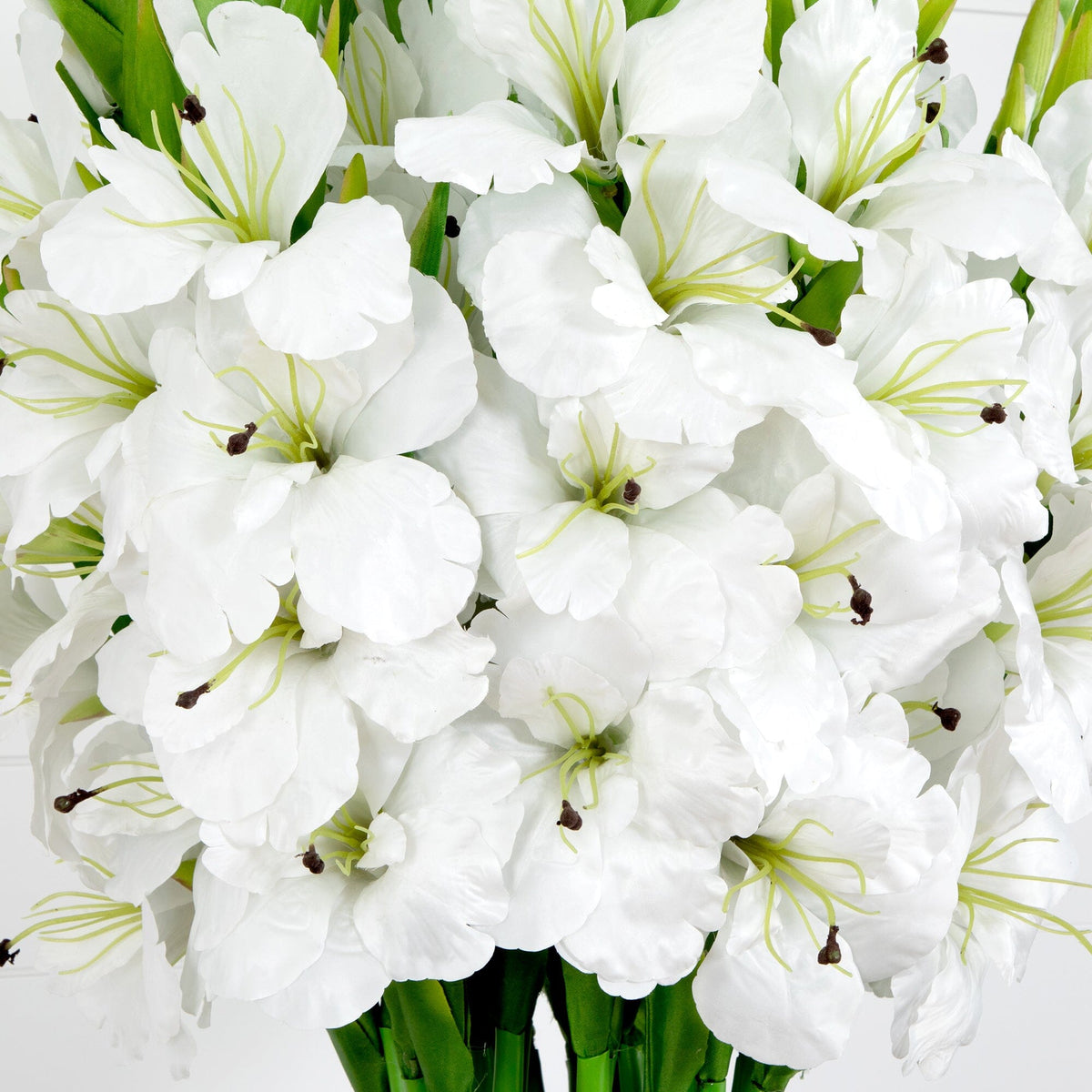 Signature Collection 44” Gladiola Artificial Arrangement in Glass Vase (Various Colors)
