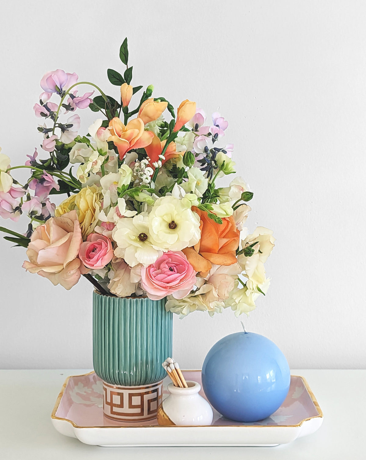 Chinoiserie Dreams Trays with Gold Accent (Various Sizes & Colors)