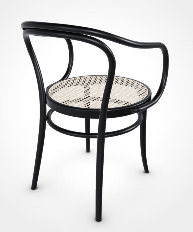 Bentwood Chair in Black Stain w/ Cane Seat