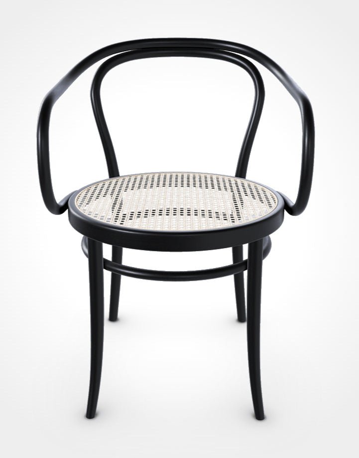 Bentwood Chair in Black Stain w/ Cane Seat