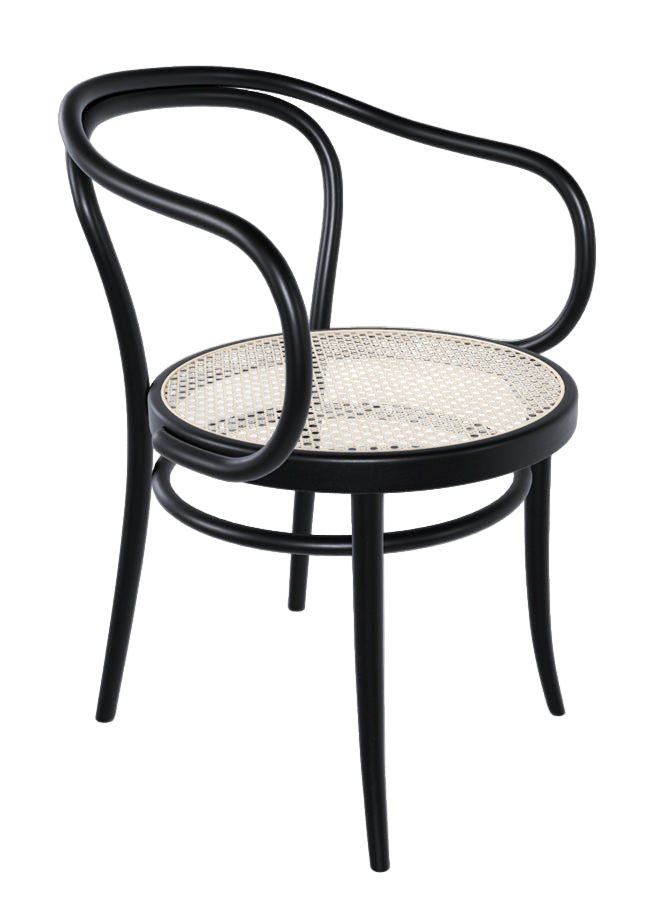 Bentwood Chair in Black Stain w/ Cane Seat
