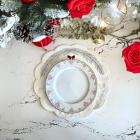 Aura White Round Faux Leather Placemat