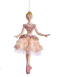Blush Pink Ballerina Ornament - Second Position
