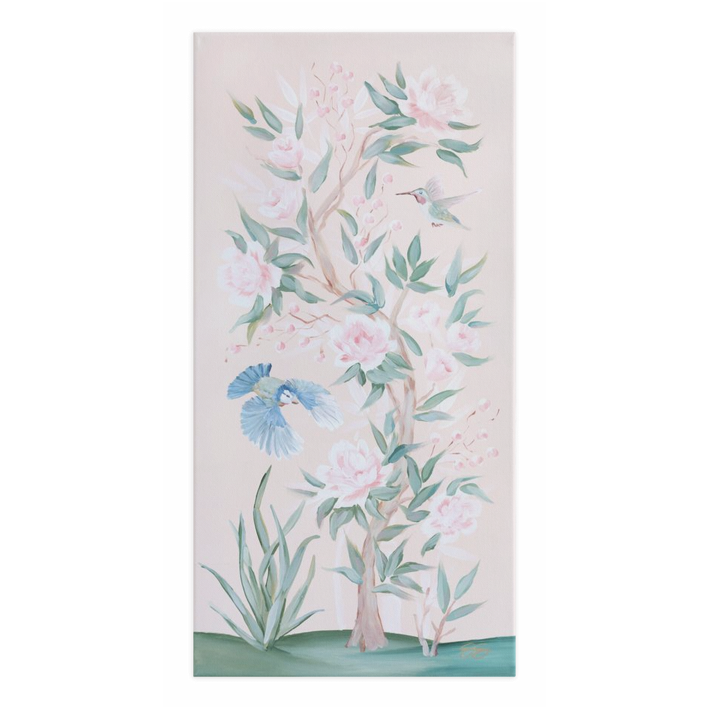 Blush Chinoiserie No. 3 – Canvas Wrap Print (Various Sizes)