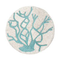 Delicate Coral Hand-Beaded Placemat – Turquoise