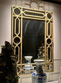 Gold Fretwork & Trellis Mirror