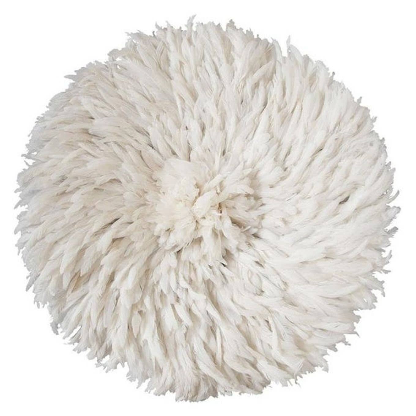 Ivory Juju Hat Handmade African Wall Decor - 24 inches