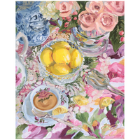 Lemon Tea No. 1 – Fine Art Tablescape Canvas Print (Various Sizes)