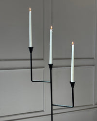 Bardot Hammered Iron Floor Candelabra - 56" Tall Tiered Candleholder
