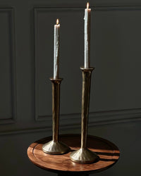 Madrid Vintage Gold Aluminum Candle Holders Set of 2 - Taper