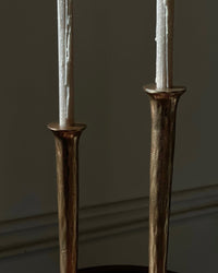 Madrid Vintage Gold Aluminum Candle Holders Set of 2 - Taper